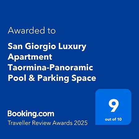 San Giorgio Luxury Apartment Taormina-Panoramic Pool & Parking Space Bagian luar foto