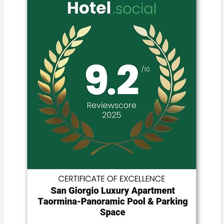 San Giorgio Luxury Apartment Taormina-Panoramic Pool & Parking Space Bagian luar foto