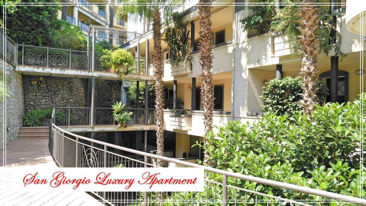 San Giorgio Luxury Apartment Taormina-Panoramic Pool & Parking Space Bagian luar foto